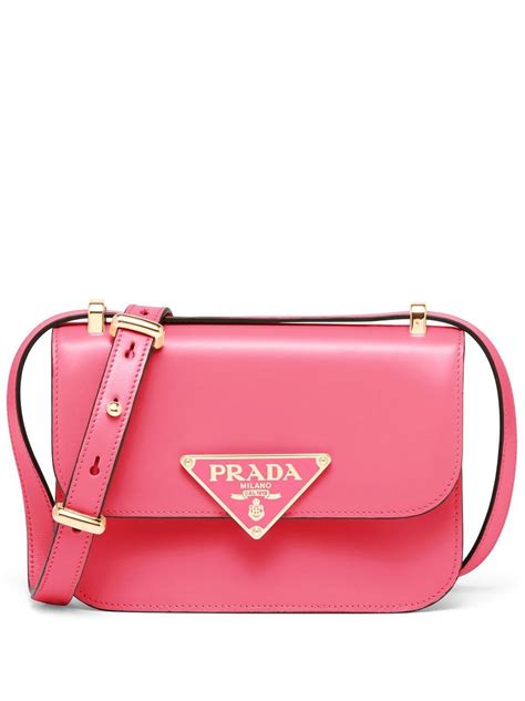 prada leather logo satchel|farfetch Prada purses.